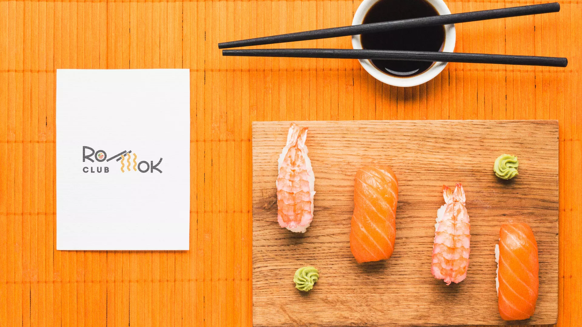 Создание логотипа суши-бара «Roll Wok Club» в Курлово